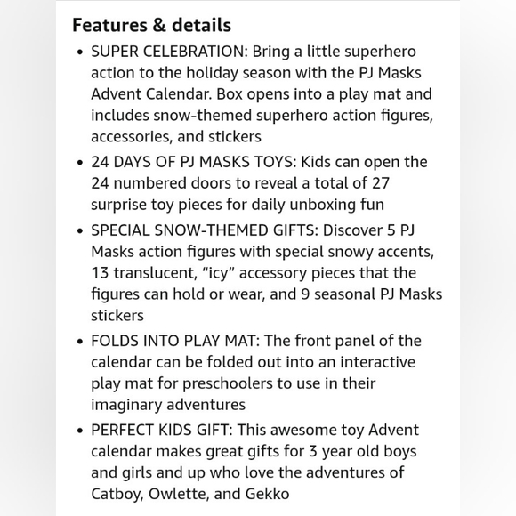 PJ Masks Catboy Owlette Gekko Superhero Toys Kids Christmas Advent Calendar NEW - Picture 10 of 12